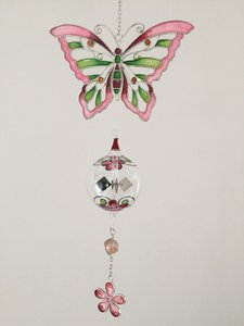 Fensterschmuck Tiffany Schmetterling ot mit Lichtmühle